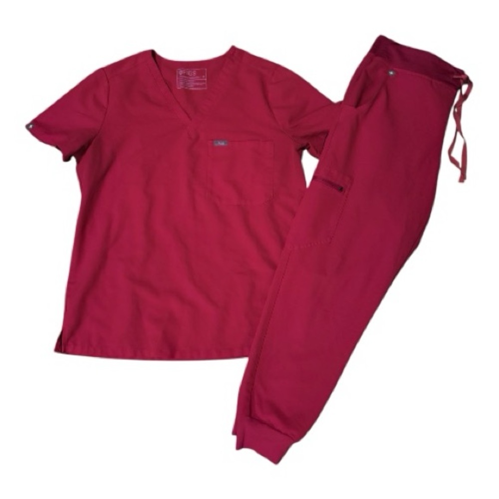 Figs Red Scrub Set M/P